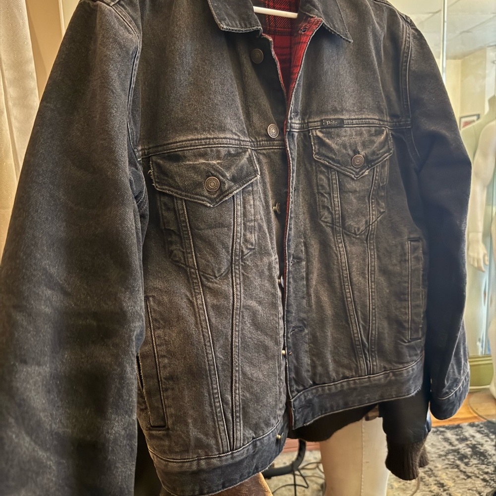 Men's reversible Black Denim Jacket